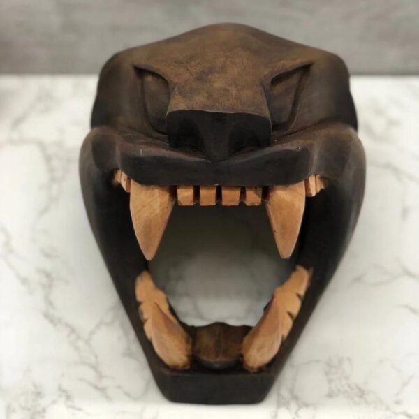 Large Jaguar Prehispanic Wooden Mask, Jaguar Statue, Mexican wall art, Jaguar Sculpture, Wooden jaguar
