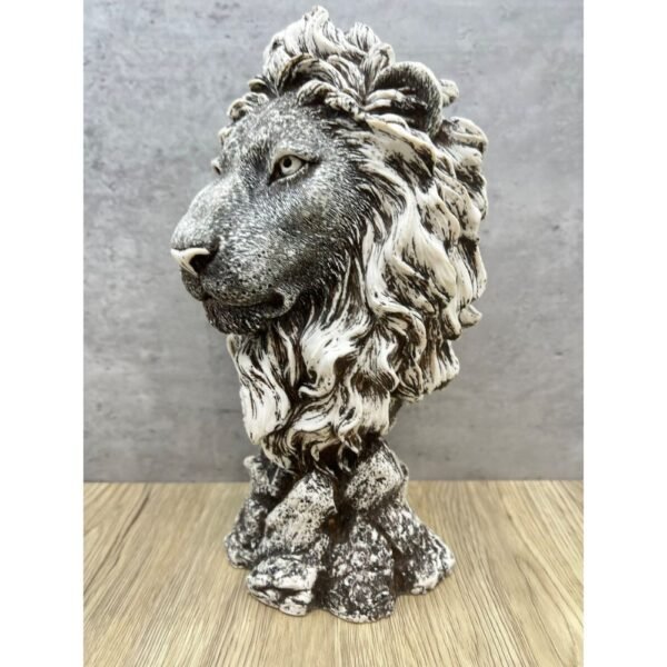 Lion Head Sculpture Detailed Mexican Decoration, Prehispanic, Aztec decor, Mexican statue