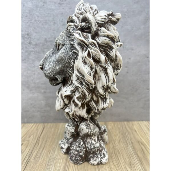 Lion Head Sculpture Detailed Mexican Decoration, Prehispanic, Aztec decor, Mexican statue