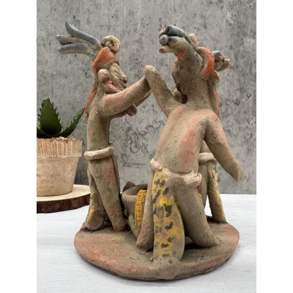 Peasants Dancing In The Fire Handcraft Mexican Culture Home Decor Prehispanic Vintage