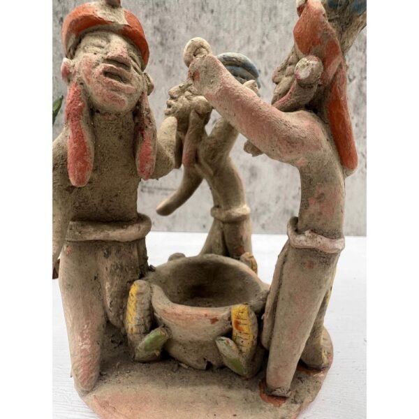 Peasants Dancing In The Fire Handcraft Mexican Culture Home Decor Prehispanic Vintage