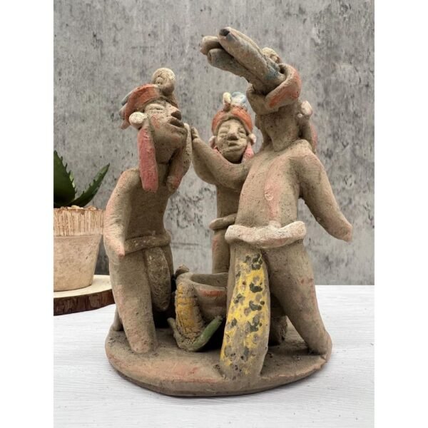 Peasants Dancing In The Fire Handcraft Mexican Culture Home Decor Prehispanic Vintage