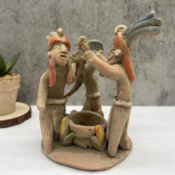 🔥 Peasants Dancing In The Fire - Handcrafted Ancestral Figurines, Mexican Culture Home Decor, Prehispanic Vintage 🔥