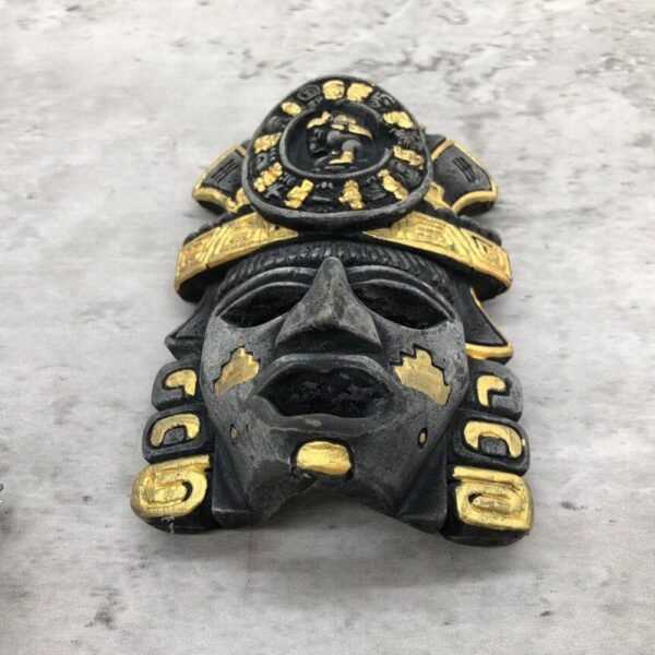 Prehispanic Mask, Ceremonies And Festivals Mayan Culture, Altar And Home Decor. Mexican Wall Art, Plaster Hand Carved