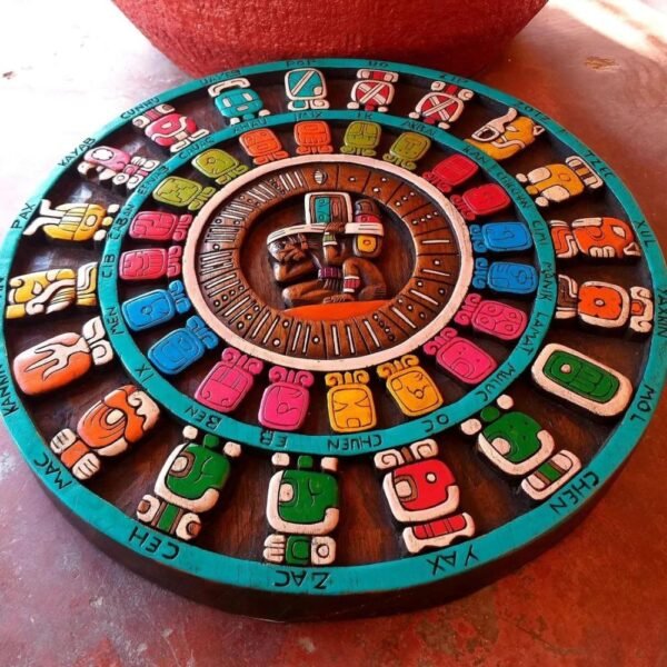 Prehispanic Mayan Art, Mayan calendar, Mexican painting, Wood carving, Handcrafted ASK FOR CUSTOMIZE