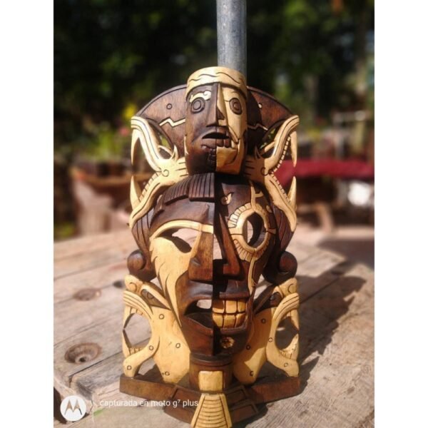 Prehispanic Wooden mask, Mayan culture, Mexican wall art, Hand carved ASK FOR CUSTOMIZE