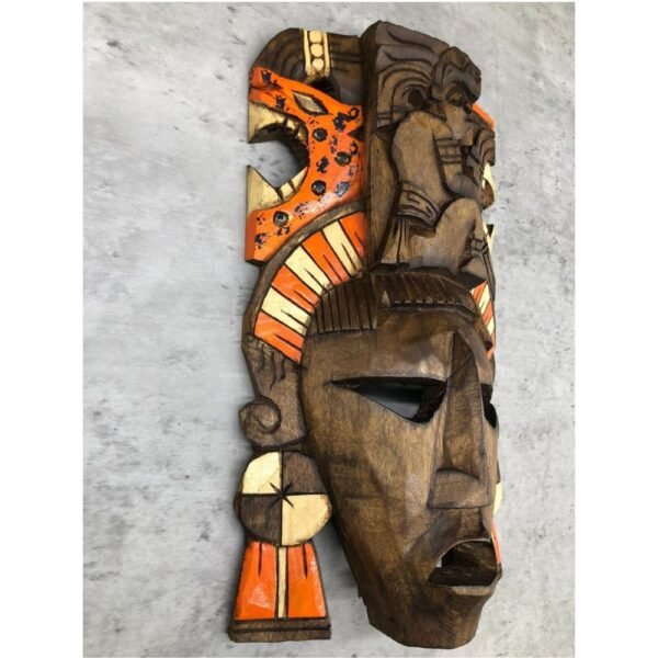 Prehispanic Wooden mask, Mayan culture, Mexican wall art, Hand carved ASK FOR CUSTOMIZE