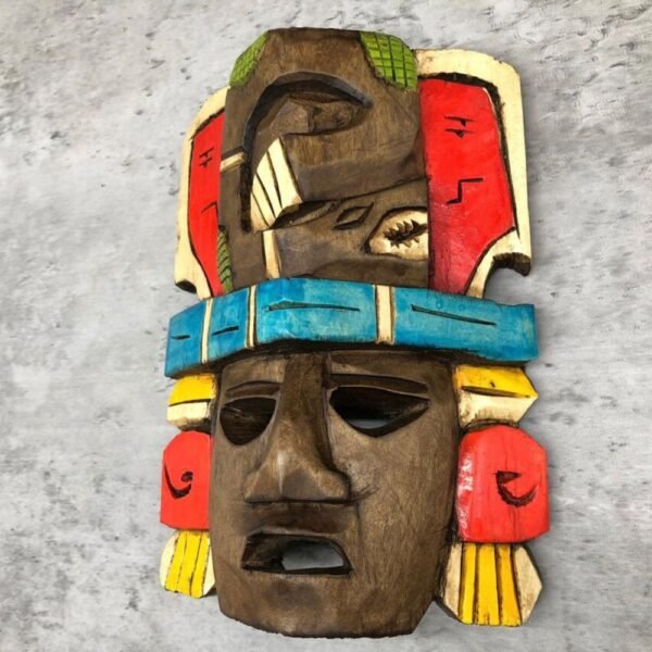 Prehispanic Wooden mask, Mayan culture, Mexican wall art, Hand carved ASK FOR CUSTOMIZE