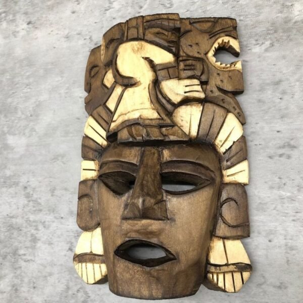 Prehispanic Wooden mask, Mayan culture, Mexican wall art, Hand carved ASK FOR CUSTOMIZE