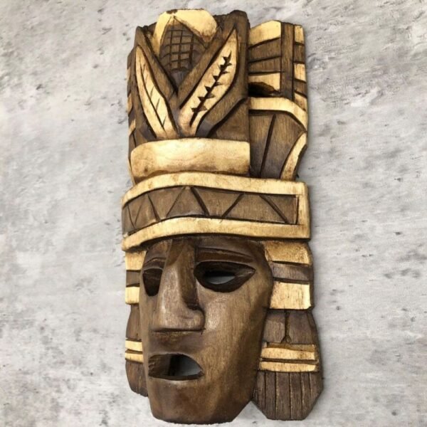 Prehispanic Wooden mask, Mayan culture, Mexican wall art, Hand carved ASK FOR CUSTOMIZE