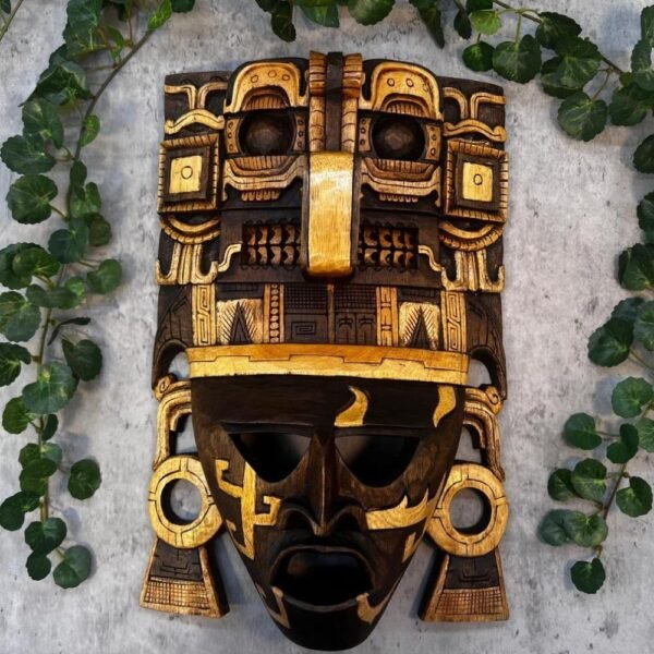 Prehispanic Wooden mask, Mayan culture, Mexican wall art, Hand carved ASK FOR CUSTOMIZE