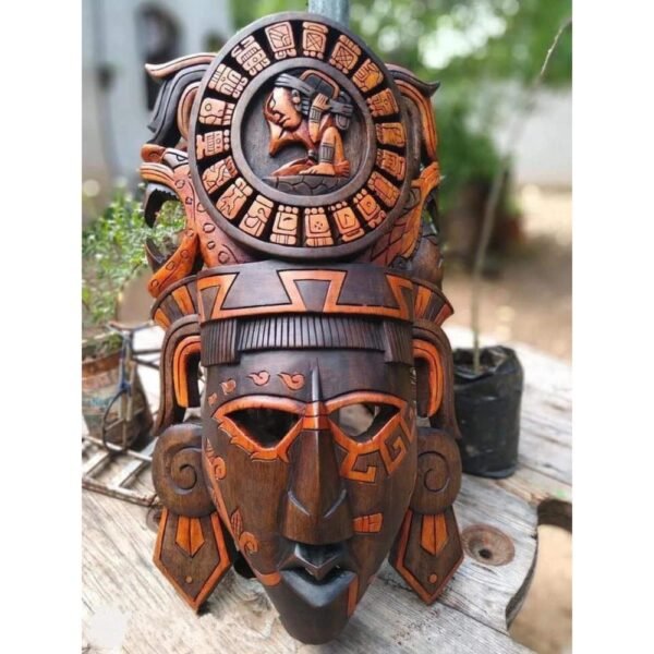 Prehispanic Wooden mask, Mayan culture, Mexican wall art, Hand carved ASK FOR CUSTOMIZE