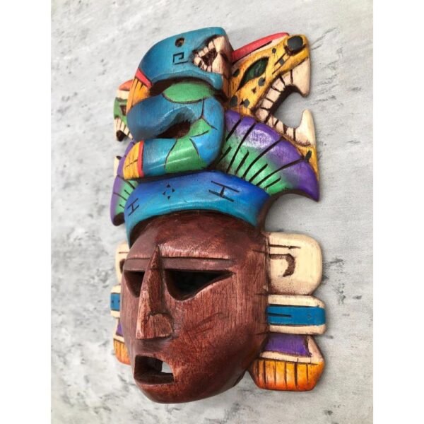 Prehispanic Wooden mask, Mayan culture, Mexican wall art, Hand carved ASK FOR CUSTOMIZE