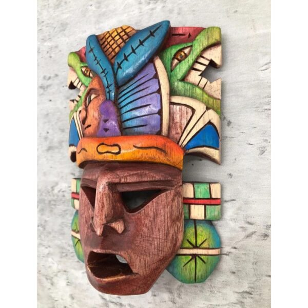 Prehispanic Wooden mask, Mayan culture, Mexican wall art, Hand carved ASK FOR CUSTOMIZE