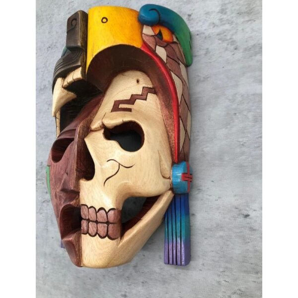 Prehispanic Wooden mask, Mayan culture, Mexican wall art, Hand carved ASK FOR CUSTOMIZE