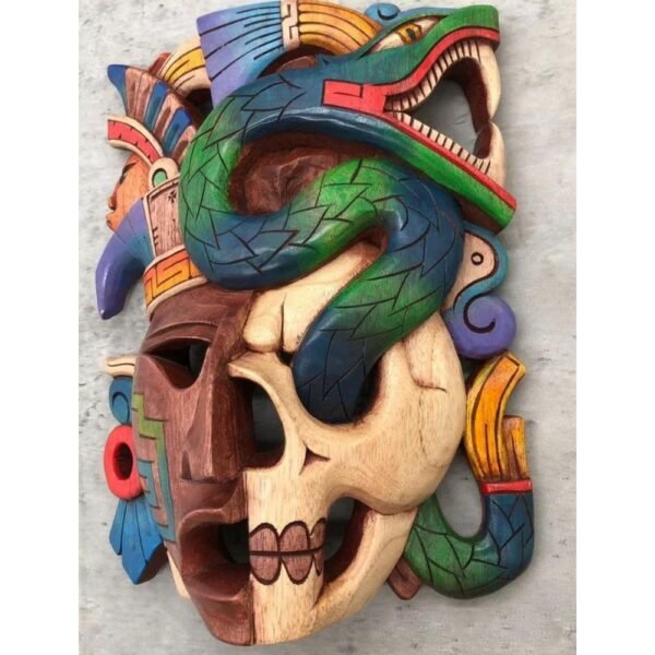 Prehispanic Wooden mask, Mayan culture, Mexican wall art, Hand carved ASK FOR CUSTOMIZE