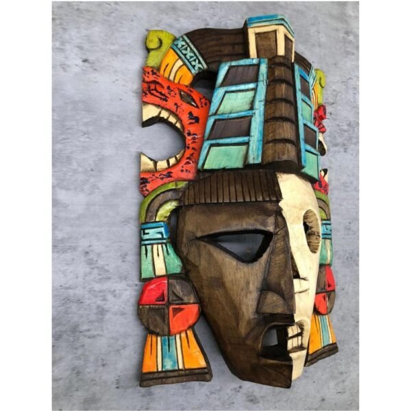 Prehispanic Wooden mask, Mayan culture, Mexican wall art, Hand carved ASK FOR CUSTOMIZE