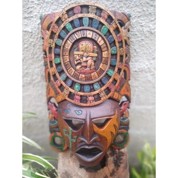 Prehispanic Wooden mask, Mayan culture, Mexican wall art, Hand carved ASK FOR CUSTOMIZE