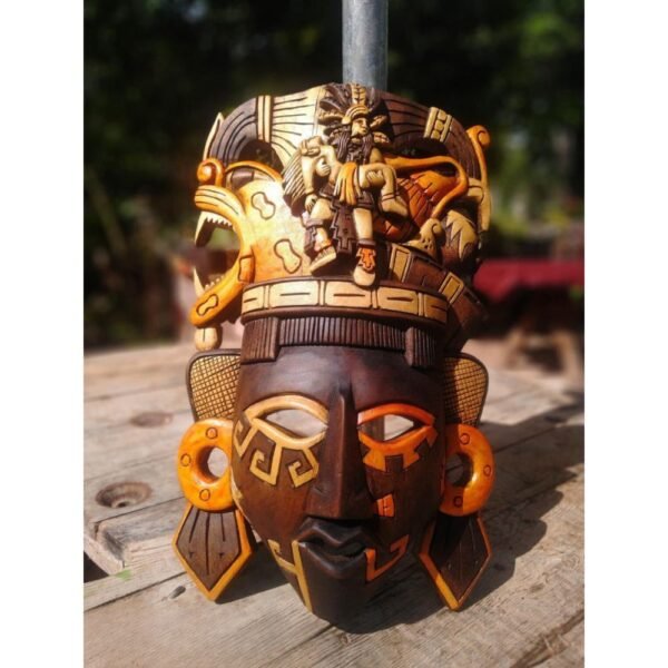 Prehispanic Wooden mask, Mayan culture, Mexican wall art, Hand carved ASK FOR CUSTOMIZE