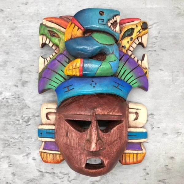 Prehispanic Wooden mask, Mayan culture, Mexican wall art, Hand carved ASK FOR CUSTOMIZE