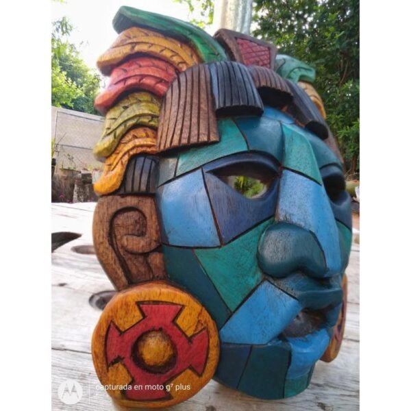 Prehispanic Wooden mask, Mayan culture, Mexican wall art, Hand carved ASK FOR CUSTOMIZE