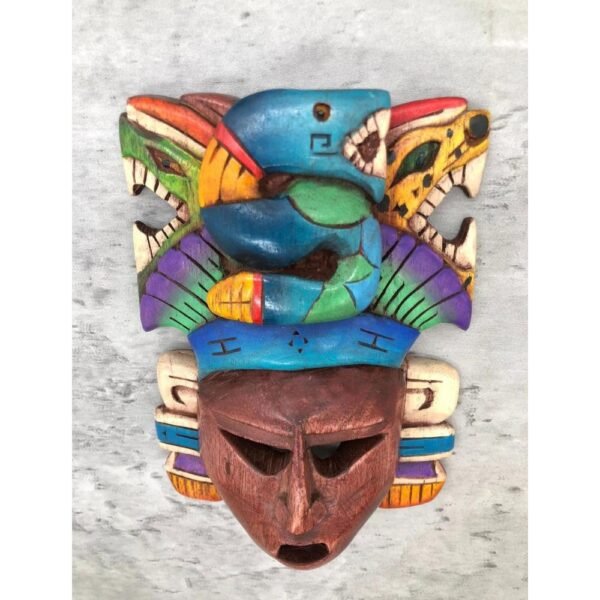 Prehispanic Wooden mask, Mayan culture, Mexican wall art, Hand carved ASK FOR CUSTOMIZE