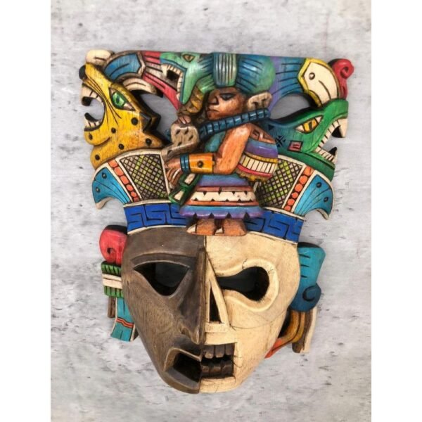 Prehispanic Wooden mask, Mayan culture, Mexican wall art, Hand carved ASK FOR CUSTOMIZE