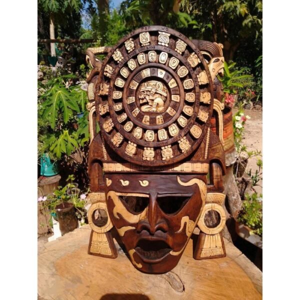 Prehispanic Wooden mask, Mayan culture, Mexican wall art, Hand carved ASK FOR CUSTOMIZE