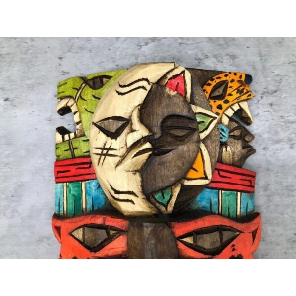 Prehispanic Wooden mask, Mayan culture, Mexican wall art, Hand carved ASK FOR CUSTOMIZE