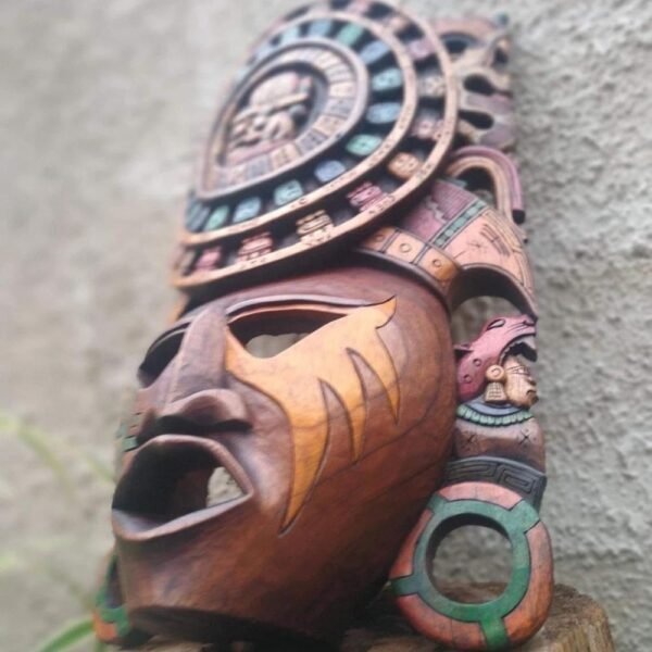 Prehispanic Wooden mask, Mayan culture, Mexican wall art, Hand carved ASK FOR CUSTOMIZE