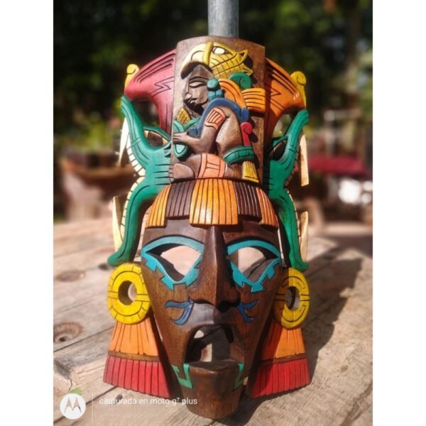 Prehispanic Wooden mask, Mayan culture, Mexican wall art, Hand carved ASK FOR CUSTOMIZE