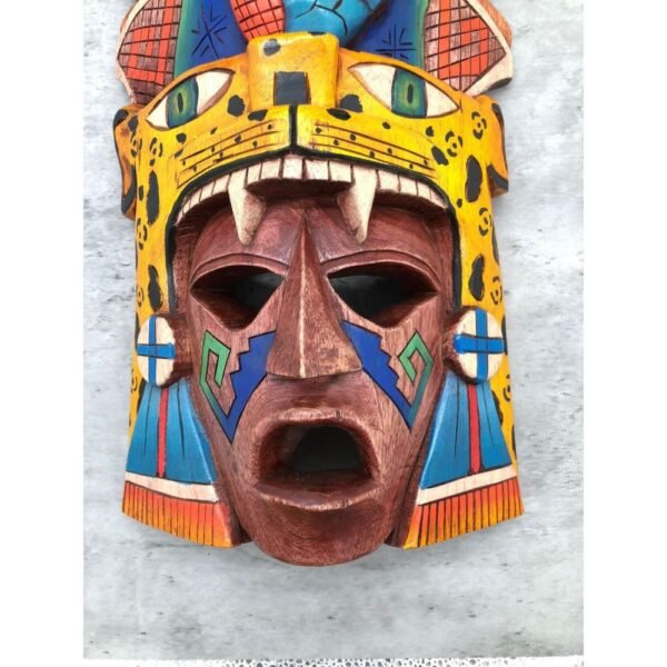 Prehispanic Wooden mask, Mayan culture, Mexican wall art, Hand carved ASK FOR CUSTOMIZE