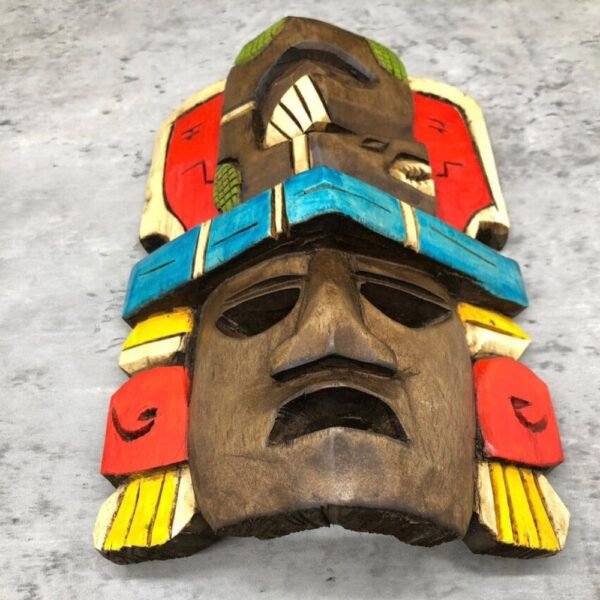 Prehispanic Wooden mask, Mayan culture, Mexican wall art, Hand carved ASK FOR CUSTOMIZE