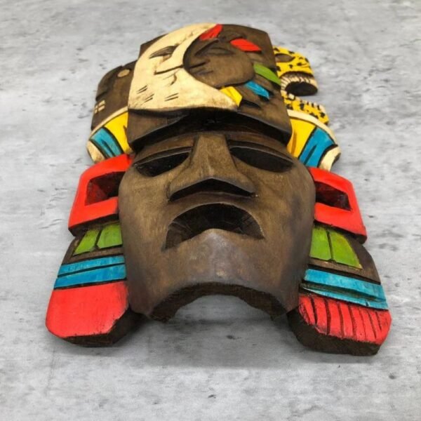 Prehispanic Wooden mask, Mayan culture, Mexican wall art, Hand carved ASK FOR CUSTOMIZE