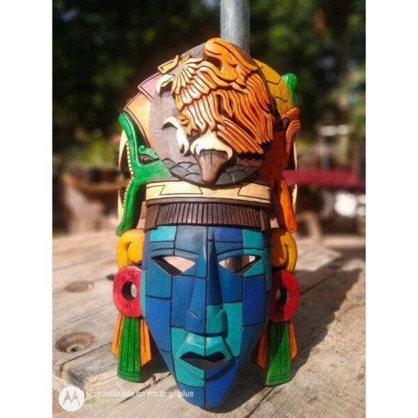 Prehispanic Wooden mask, Mayan culture, Mexican wall art, Hand carved ASK FOR CUSTOMIZE