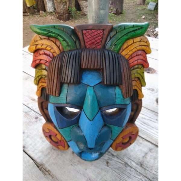 Prehispanic Wooden mask, Mayan culture, Mexican wall art, Hand carved ASK FOR CUSTOMIZE