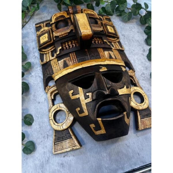 Prehispanic Wooden mask, Mayan culture, Mexican wall art, Hand carved ASK FOR CUSTOMIZE