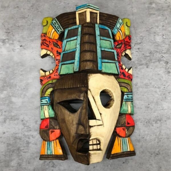 Prehispanic Wooden mask, Mayan culture, Mexican wall art, Hand carved ASK FOR CUSTOMIZE