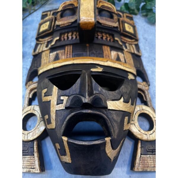 🗿 Prehispanic Wooden Mask, Mayan Culture, Mexican Wall Art, Hand-Carved - ASK FOR CUSTOMIZATION 🗿 - Image 7