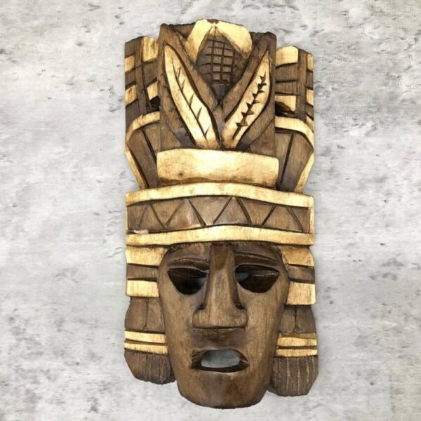 🎭🪶 Prehispanic Wooden mask, Mayan culture, Mexican wall art, Hand carved ASK FOR CUSTOMIZE 🎭🪶