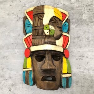 Prehispanic Wooden mask, Mayan culture, Mexican wall art, Hand carved ASK FOR CUSTOMIZE