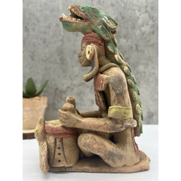 Quetzalcoatl Music To Hummanity Handcraft Mexican Culture Home Decor Prehispanic Vintage Rustic Clay Material Antique Ancrestral Figurines