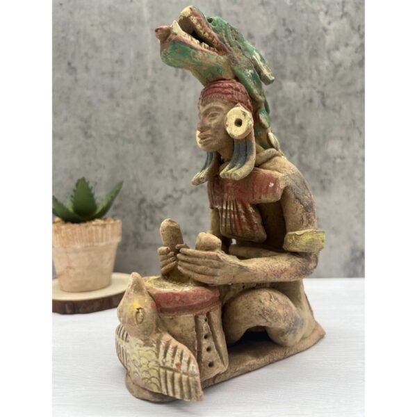 Quetzalcoatl Music To Hummanity Handcraft Mexican Culture Home Decor Prehispanic Vintage Rustic Clay Material Antique Ancrestral Figurines