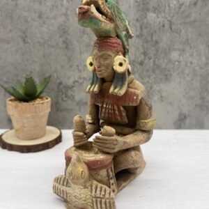 Quetzalcoatl Music To Hummanity Handcraft Mexican Culture Home Decor Prehispanic Vintage Rustic Clay Material Antique Ancrestral Figurines