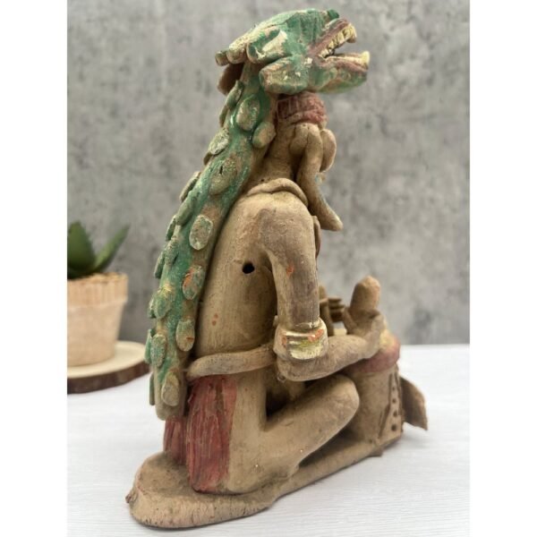 Quetzalcoatl Music To Hummanity Handcraft Mexican Culture Home Decor Prehispanic Vintage Rustic Clay Material Antique Ancrestral Figurines