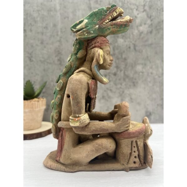 Quetzalcoatl Music To Hummanity Handcraft Mexican Culture Home Decor Prehispanic Vintage Rustic Clay Material Antique Ancrestral Figurines