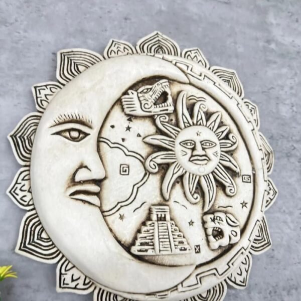 Sun and moon wall art, Mexican decoration, Mayan wall decor, Mayan art, Kukulkan, Chichen itza, Quetzalcoatl