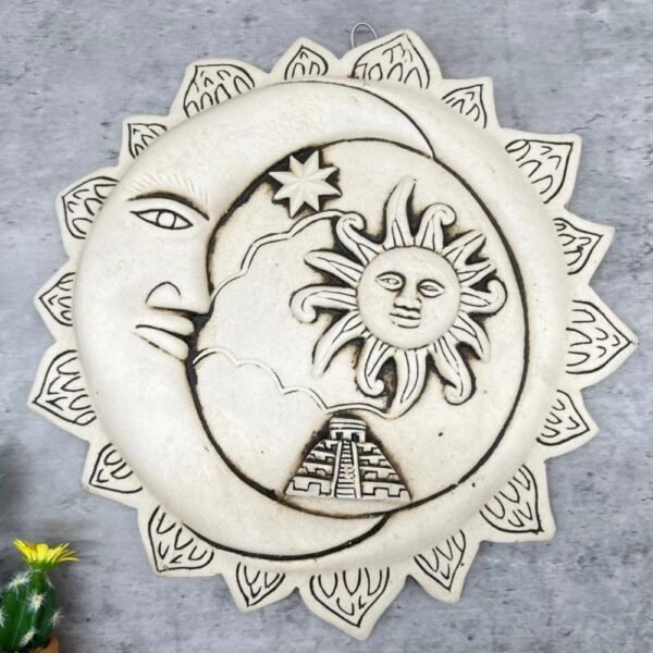 Sun and moon wall art, Mexican decoration, Mayan wall decor, Mayan art, Kukulkan, Chichen itza, Quetzalcoatl