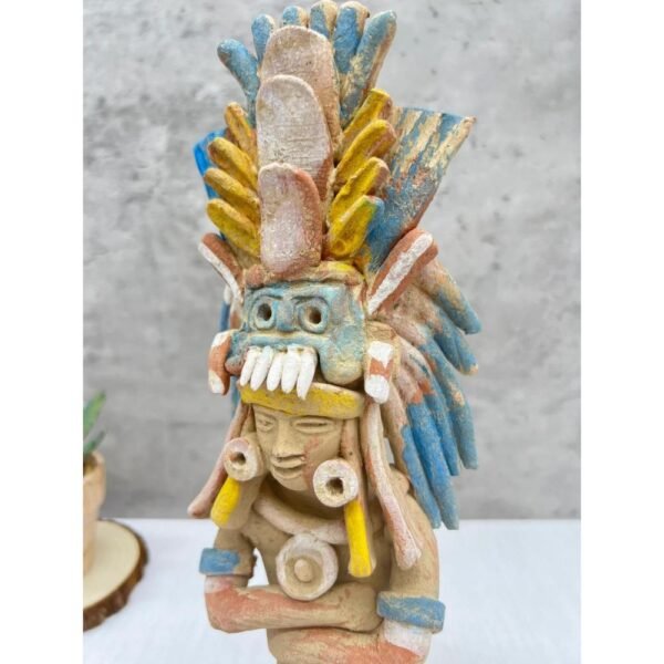 Tlaloc Priest Aztec God Of Rain And Fertility Maguey Plant Handcraft Mexican Culture Home Decor Prehispanic Vintage Rustic Clay Mateial