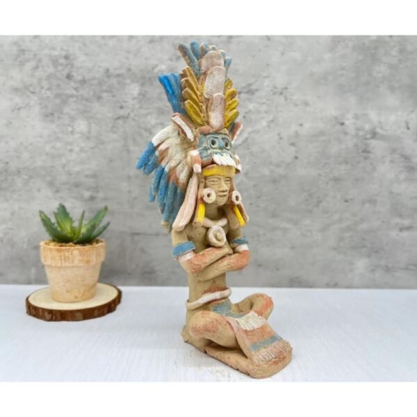 Tlaloc Priest Aztec God Of Rain And Fertility Maguey Plant Handcraft Mexican Culture Home Decor Prehispanic Vintage Rustic Clay Mateial